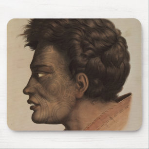 Natai, a Maori chief from Bream Bay, New Zealand Mouse Pad