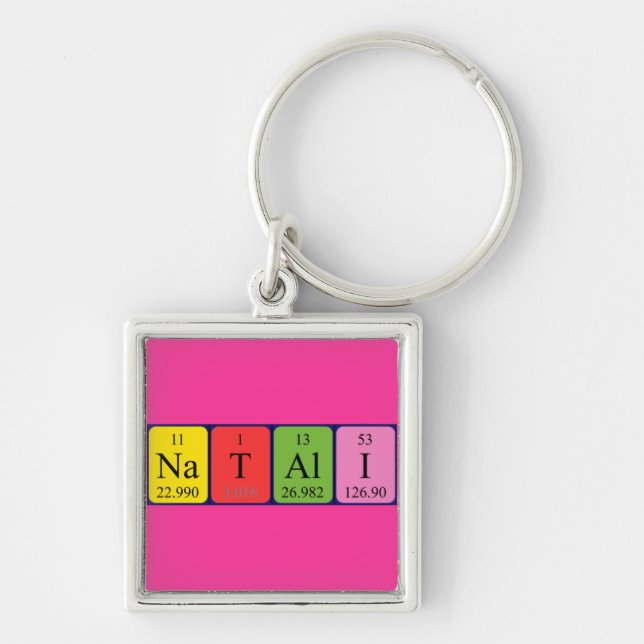 Natali periodic table name keyring (Front)
