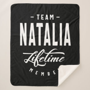 Natalia Personalised Name Birthday Gift Sherpa Blanket