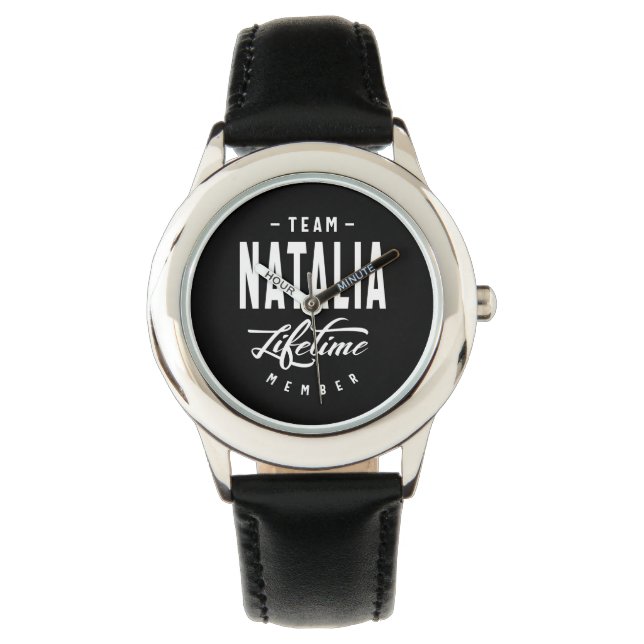 Natalia Personalised Name Birthday Gift Watch (Front)