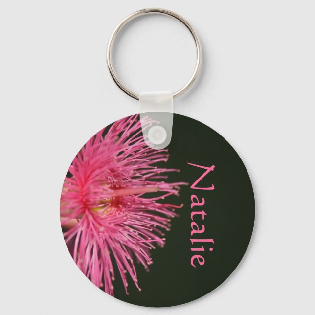 Natalie Australian Gum Nut Flower Name Gift Key Ring (Front)
