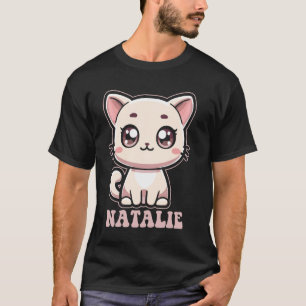 Natalie Cute Kitty Cat Design for Girls Name Natal T-Shirt