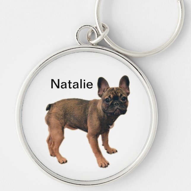 Natalie Fawn Coloured French Bulldog Puppy Key Ring (Front)