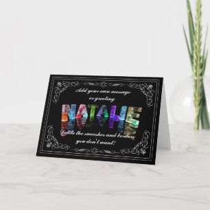 Natalie -  Name in Lights greeting card (Photo)