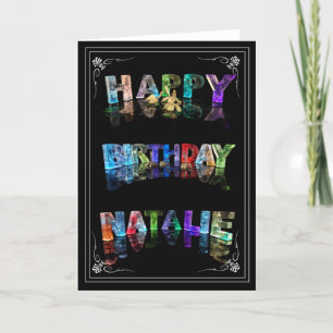 Natalie -  Name in Lights greeting card (Photo)