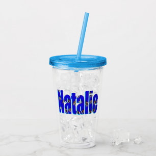 'Natalie' Name Made From Guinea Pigs, Acrylic Tumbler