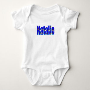 'Natalie' Name Made From Guinea Pigs, Baby Bodysuit