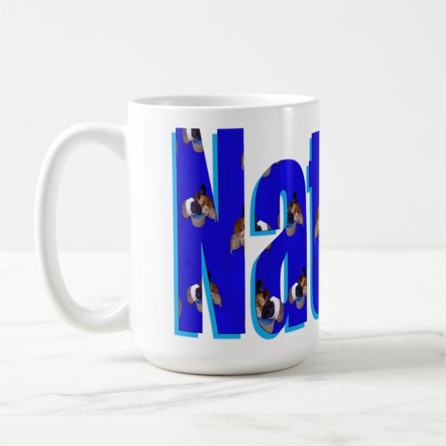 'Natalie' Name Made From Guinea Pigs, Coffee Mug (Left)
