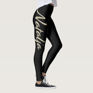 Natalja white Handwriting trousers Leggings