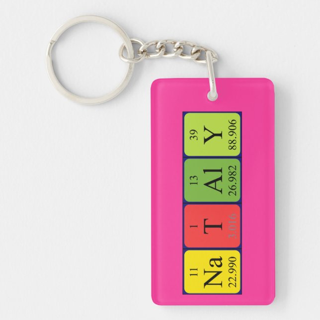 Nataly periodic table name keyring (Front)