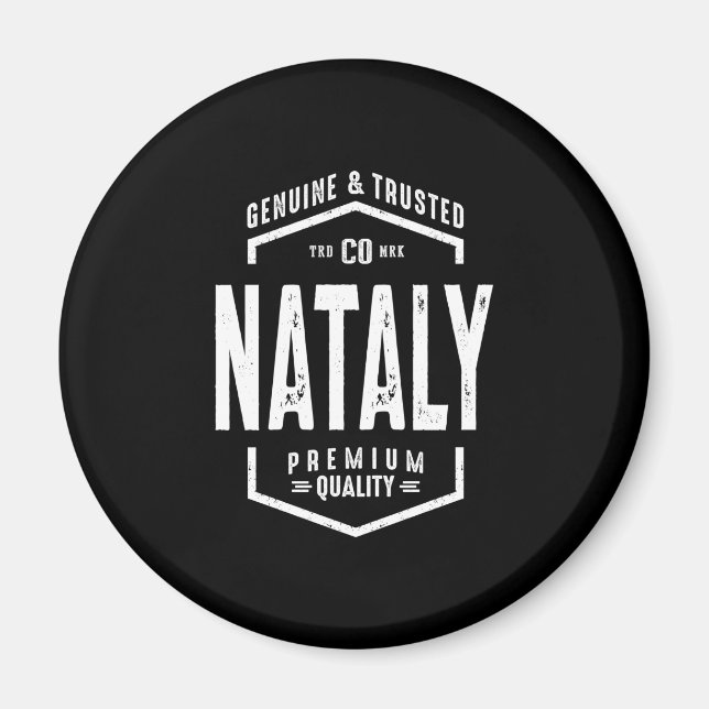 Nataly Personalised Name Birthday Gift Magnet (Front)