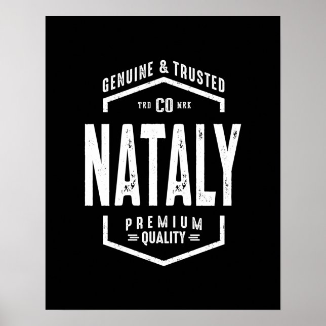 Nataly Personalised Name Birthday Gift Poster (Front)