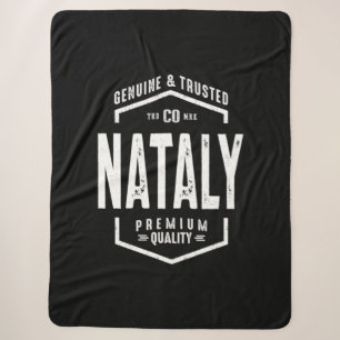 Nataly Personalised Name Birthday Gift Sherpa Blanket