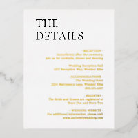 Natasha Monogram Modern Wedding Enclosure Card