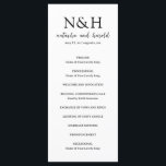 Natasha Monogram Modern Wedding Program<br><div class="desc">Modern wedding program featuring a simple and minimal black and white design with your monogram in a bold font along with your names in an elegant handwriting script.   Below is your order of ceremony and the back has your wedding party and thank you message.</div>