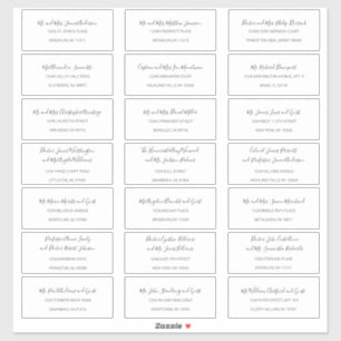 Natasha Simple Black White Guest Address Labels
