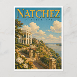 Natchez Mississippi Natchez Bluff GeoSaga Postcard