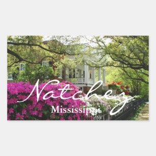Natchez Mississippi Spring Rectangular Sticker