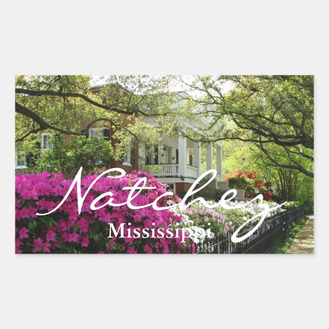 Natchez Mississippi Spring Rectangular Sticker (Front)