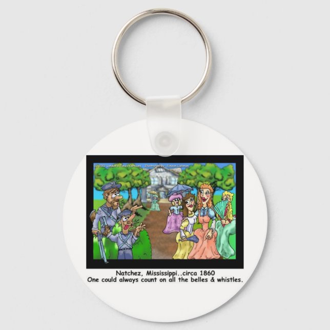 Natchez, MS 1865 Funny Gifts Tees & Collectibles Key Ring (Front)