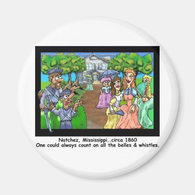 Natchez, MS 1865 Funny Gifts Tees & Collectibles Magnet (Front)