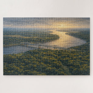 Natchez on the River   Mississippi Landscape   Jigsaw Puzzle