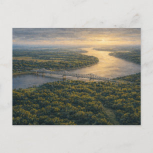 Natchez on the River   Mississippi River Postcard