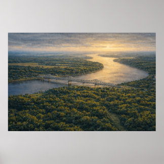 Natchez on the River | Mississippi River Poster