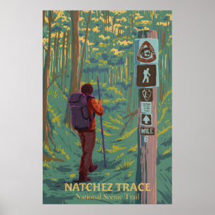 Natchez Trace National Scenic Trail Travel Poster