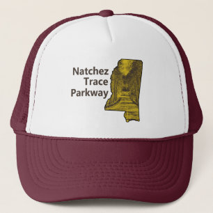 Natchez Trace Parkway Mississippi Map Trucker Hat