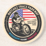 Natchez Trace Parkway National Scenic Byway Coaster<br><div class="desc">Natchez Trace Parkway done in a vintage,  distressed style emblem. It is a famous All American Road found in Mississippi,  Alabama and Tennessee.</div>