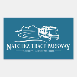 Natchez Trace Parkway Recreational Vehicle Rectangular Sticker