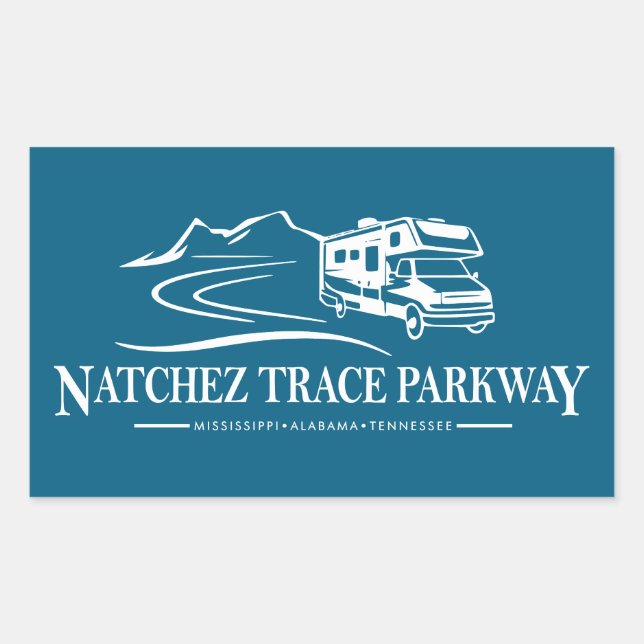Natchez Trace Parkway Recreational Vehicle Rectangular Sticker (Front)