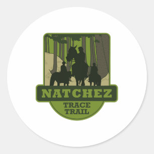 Natchez Trace Trail - Horseback Riding Classic Round Sticker