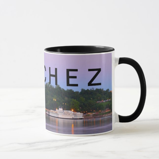 NATCHEZ ~ Under The Hill Riverboat Sunset Mug (Right)