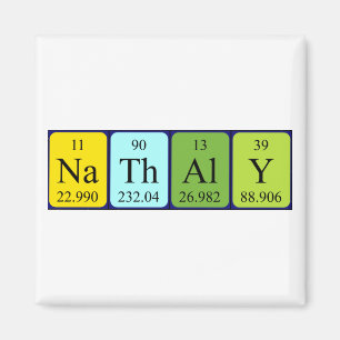 Nathaly periodic table name magnet