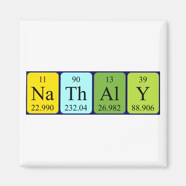 Nathaly periodic table name magnet (Front)