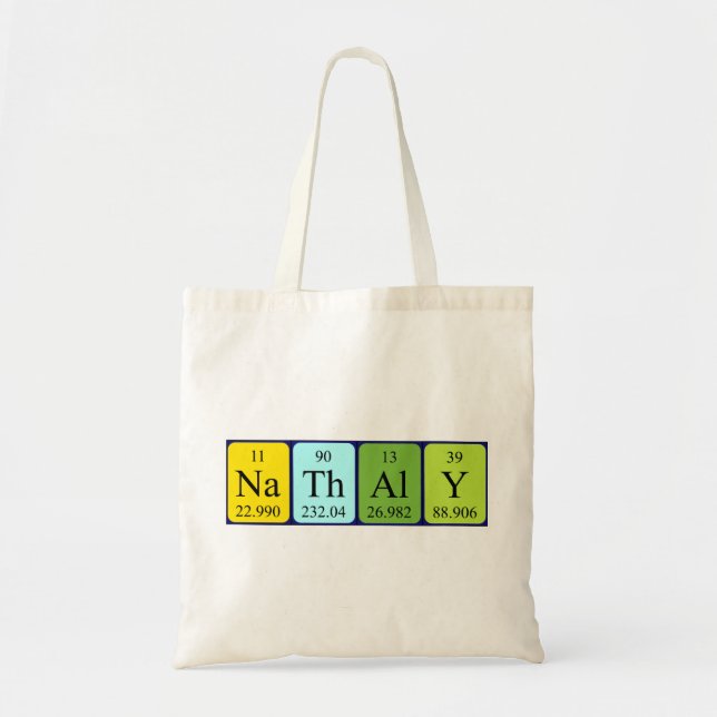 Nathaly periodic table name tote bag (Front)