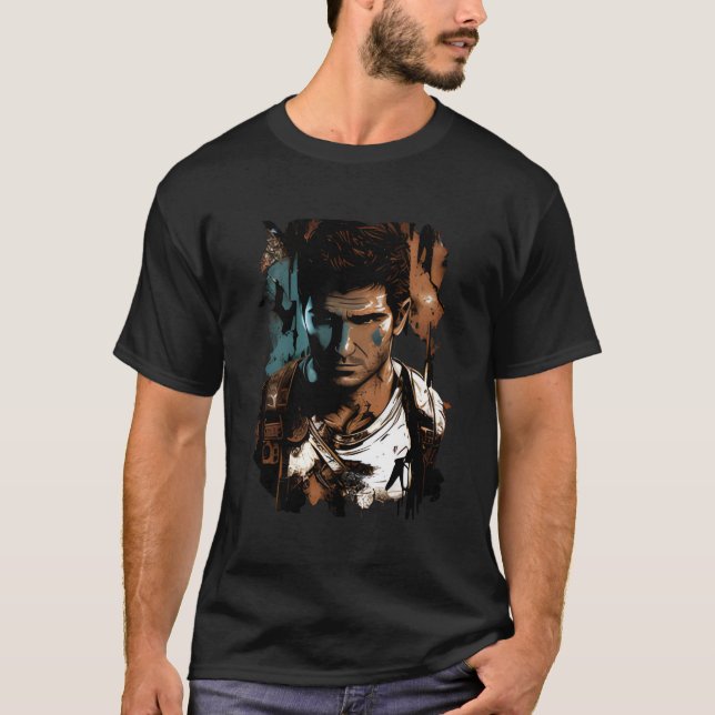 "Nathan Drake Adventure Artwork" T-Shirt (Front)