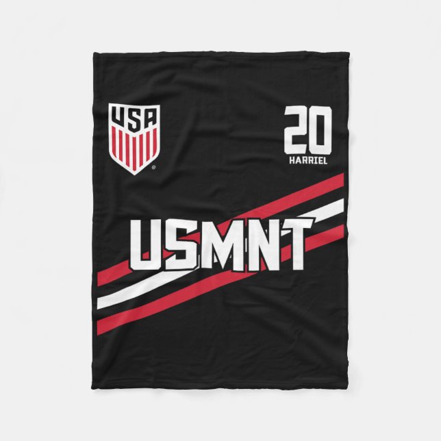 Nathan Harriel 20 Navy Usmnt Officially Licensed  Fleece Blanket (Front)