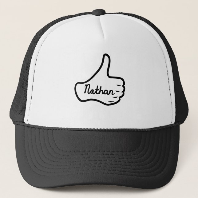 Nathan, name, gift, birthday, man, men, boy, trucker hat (Front)