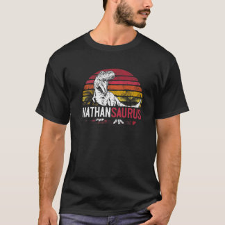 Nathan Saurus Funny Personalised Dinosaur T Rex Na T-Shirt
