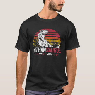 Nathan Saurus Funny Personalised Dinosaur T Rex Na T-Shirt