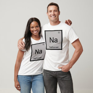 Nathanael Name Chemistry Element Periodic Table T-Shirt
