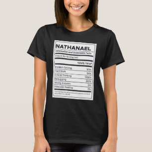 Nathanael Nutrition Information Problem Solving H T-Shirt
