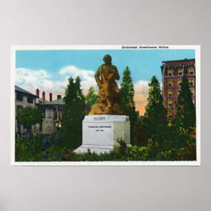 Nathaniel Hawthorne Statue View Poster