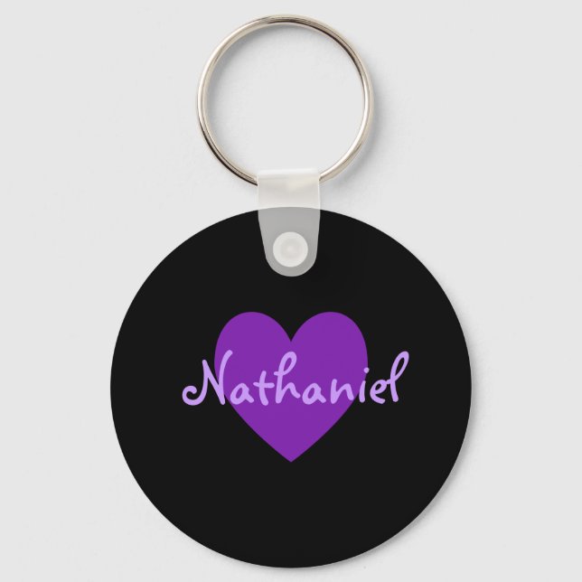 Nathaniel in Purple Key Ring (Front)