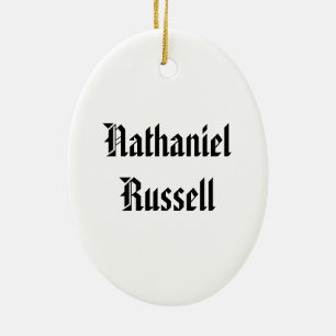 Nathaniel Russell Ceramic Ornament