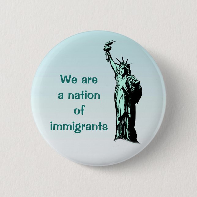 Nation of Immigrants Blue Button (Front)
