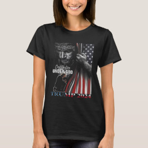 Nation Under God Trump 2024 God American Flag 1 T-Shirt